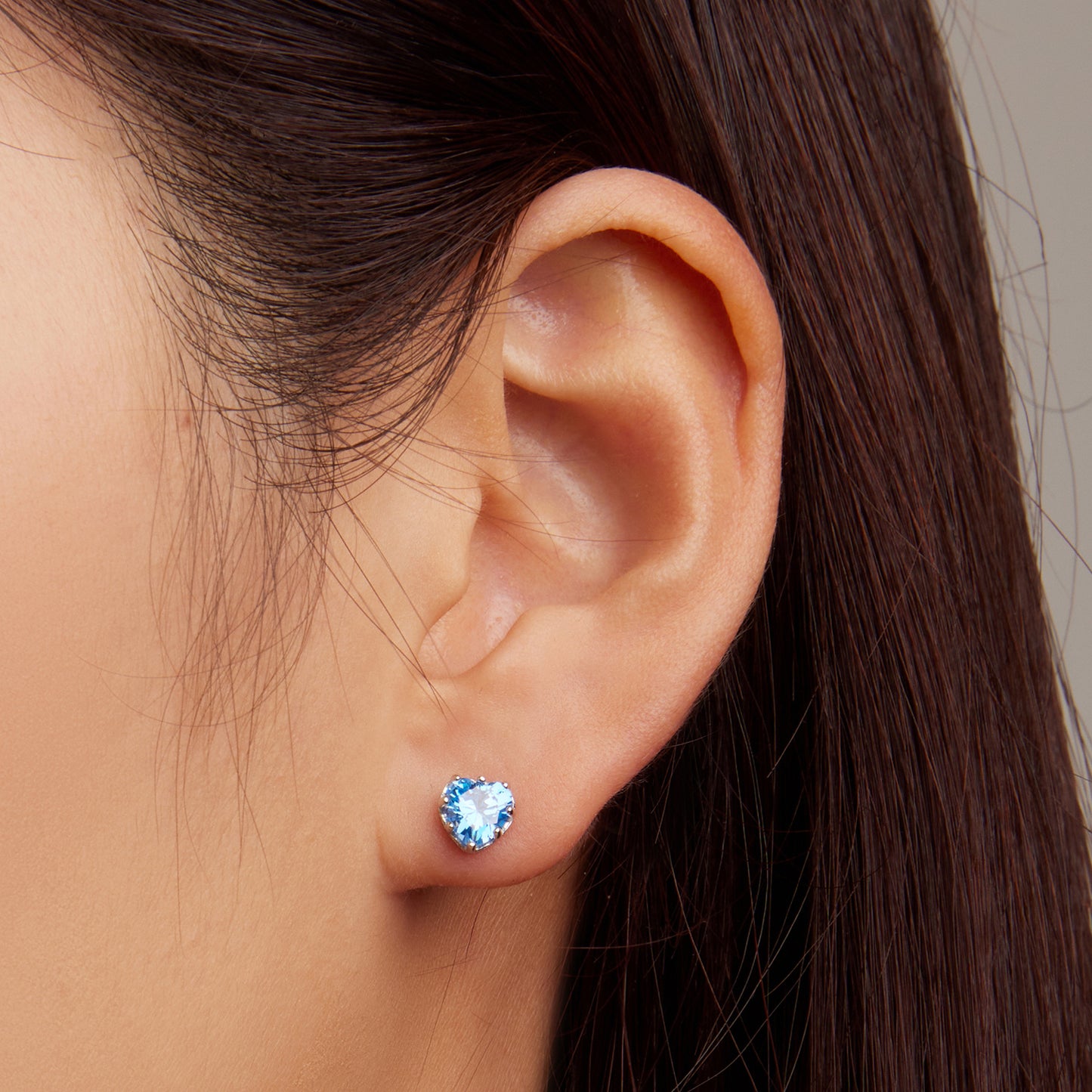 March Birthstone Stud Earrings