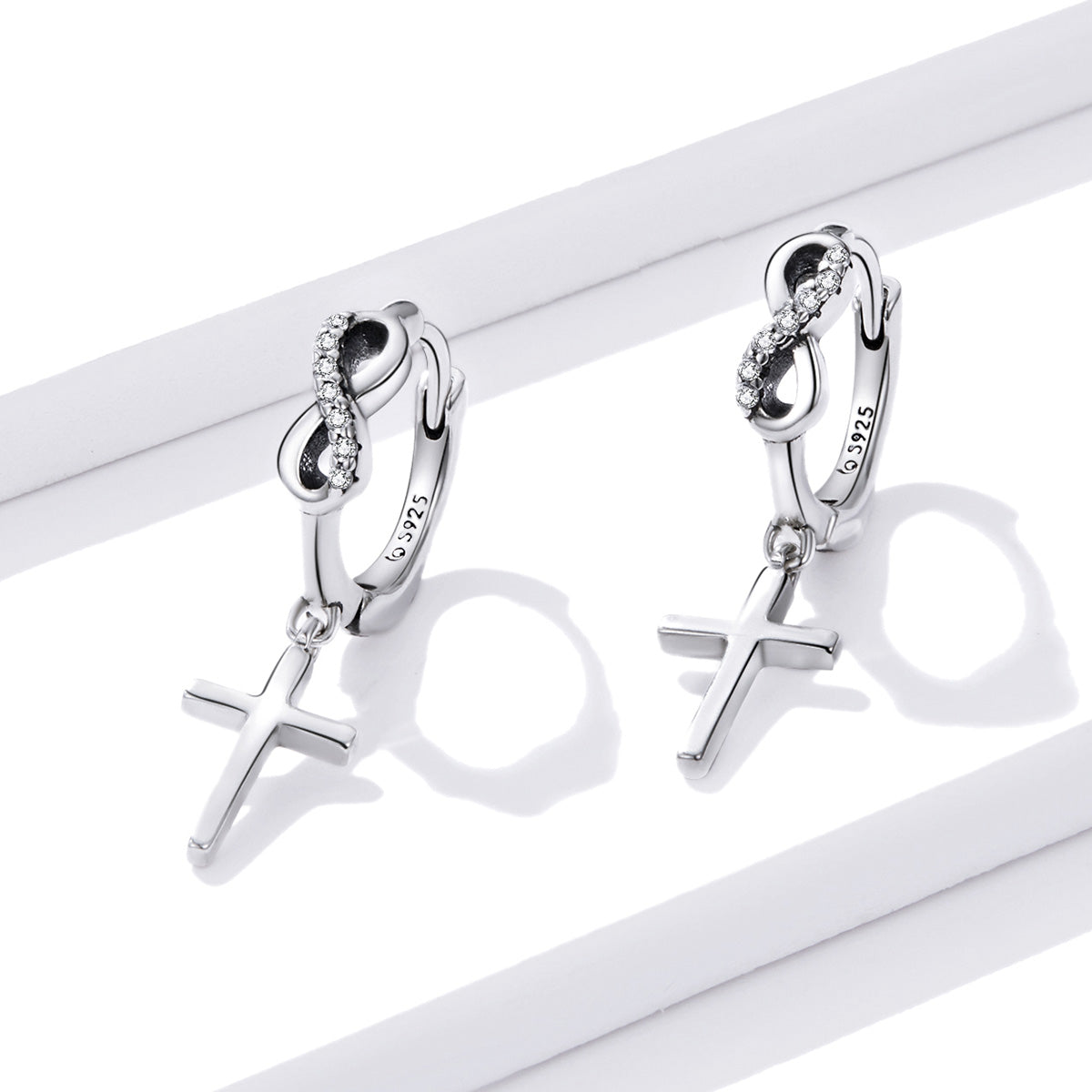 Creative Cross Hoop Earrings