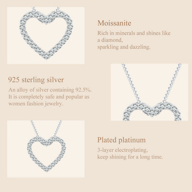Heart-Shaped Moissanite Necklace