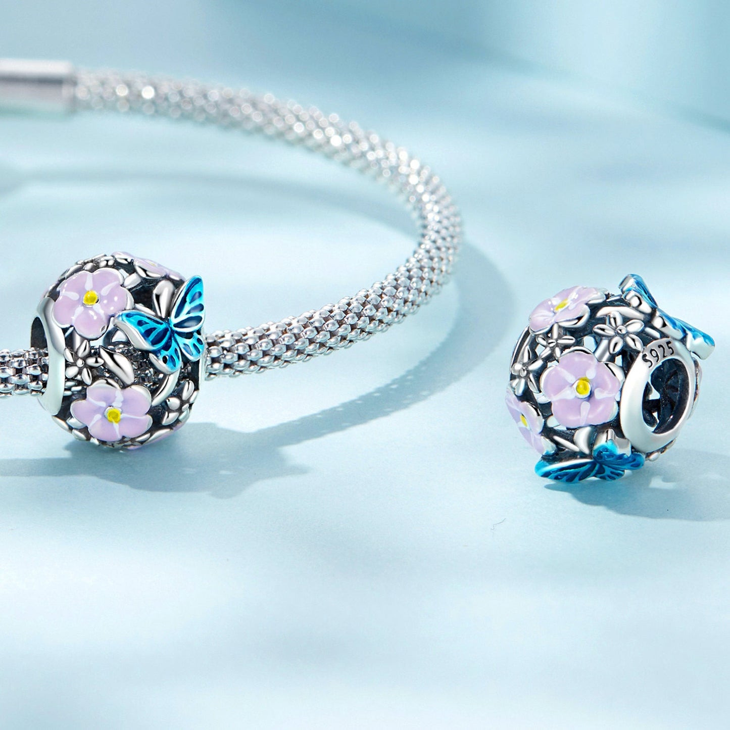 Flower & Butterfly Bead Charm