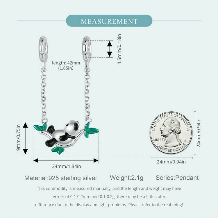 Bamboo Panda Pendant Charm