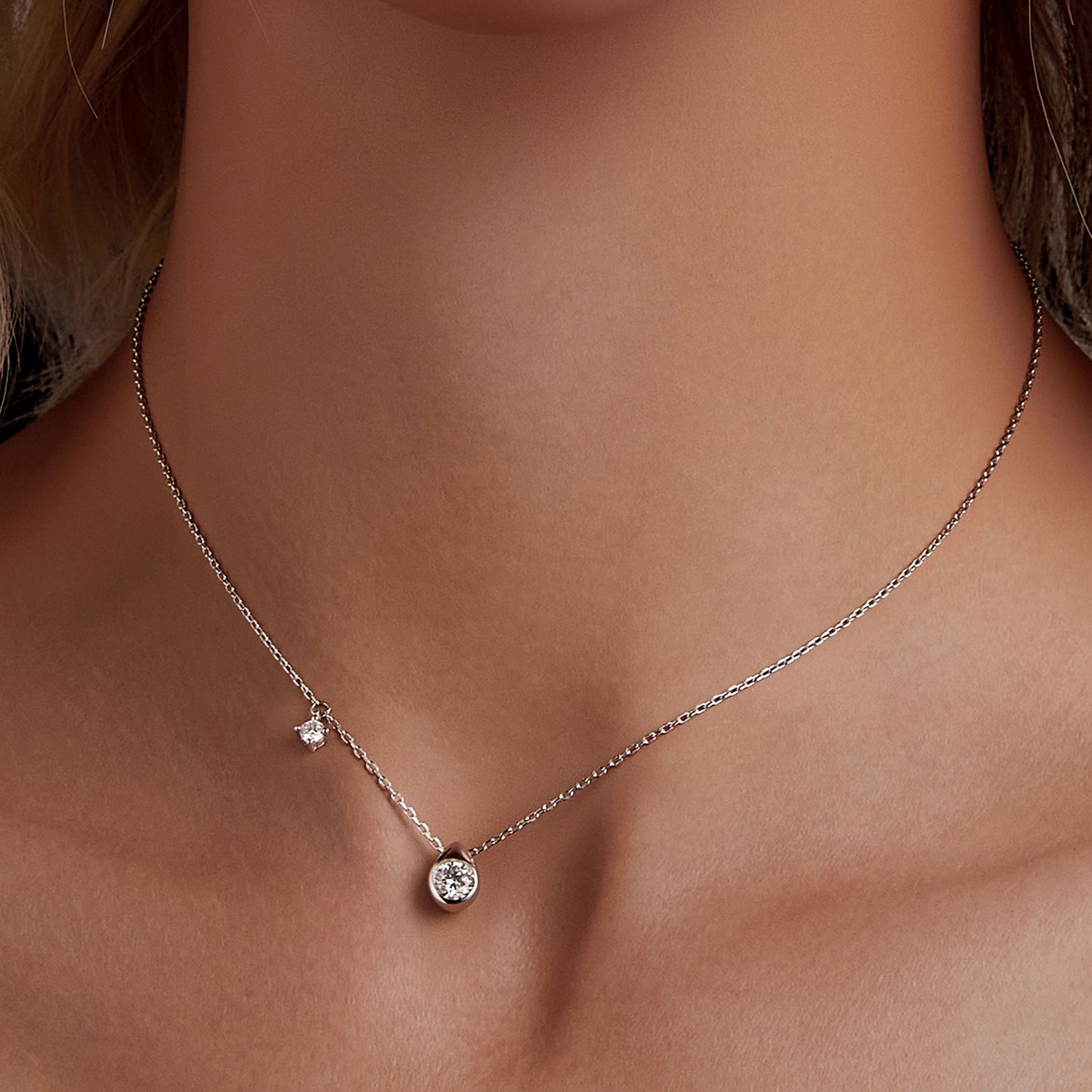 0.5ct Teardrop Moissanite Necklace