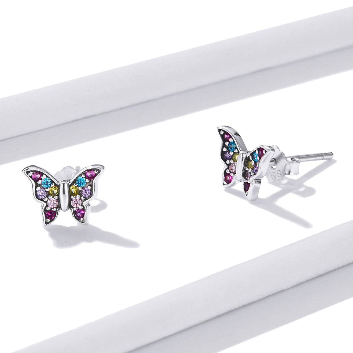 Colorful Butterfly Stud Earrings