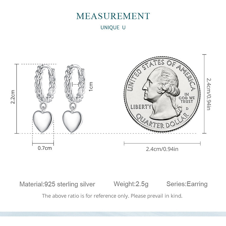 Twisted Heart Clip-On Earrings