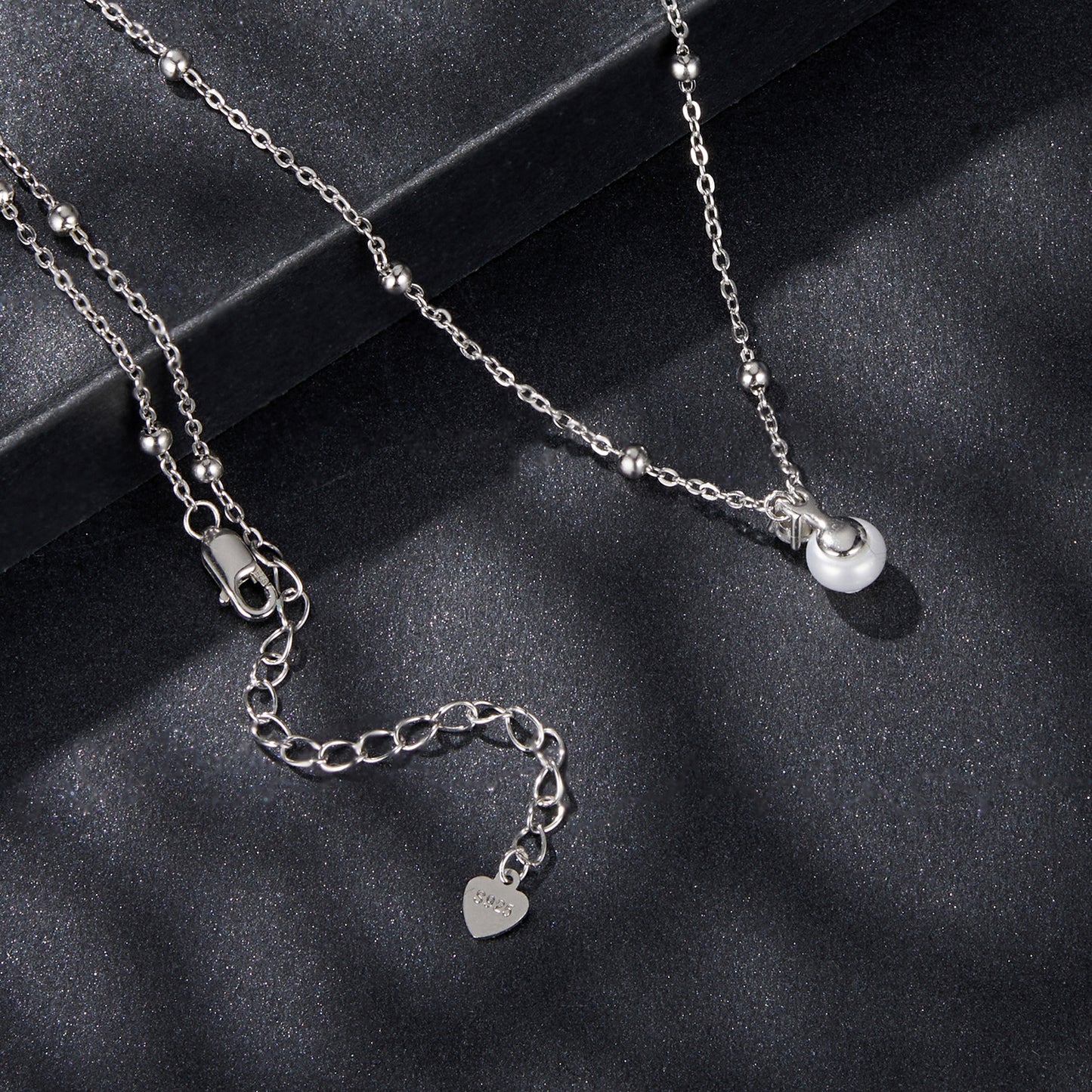 Pearl Moissanite Collarbone Necklace