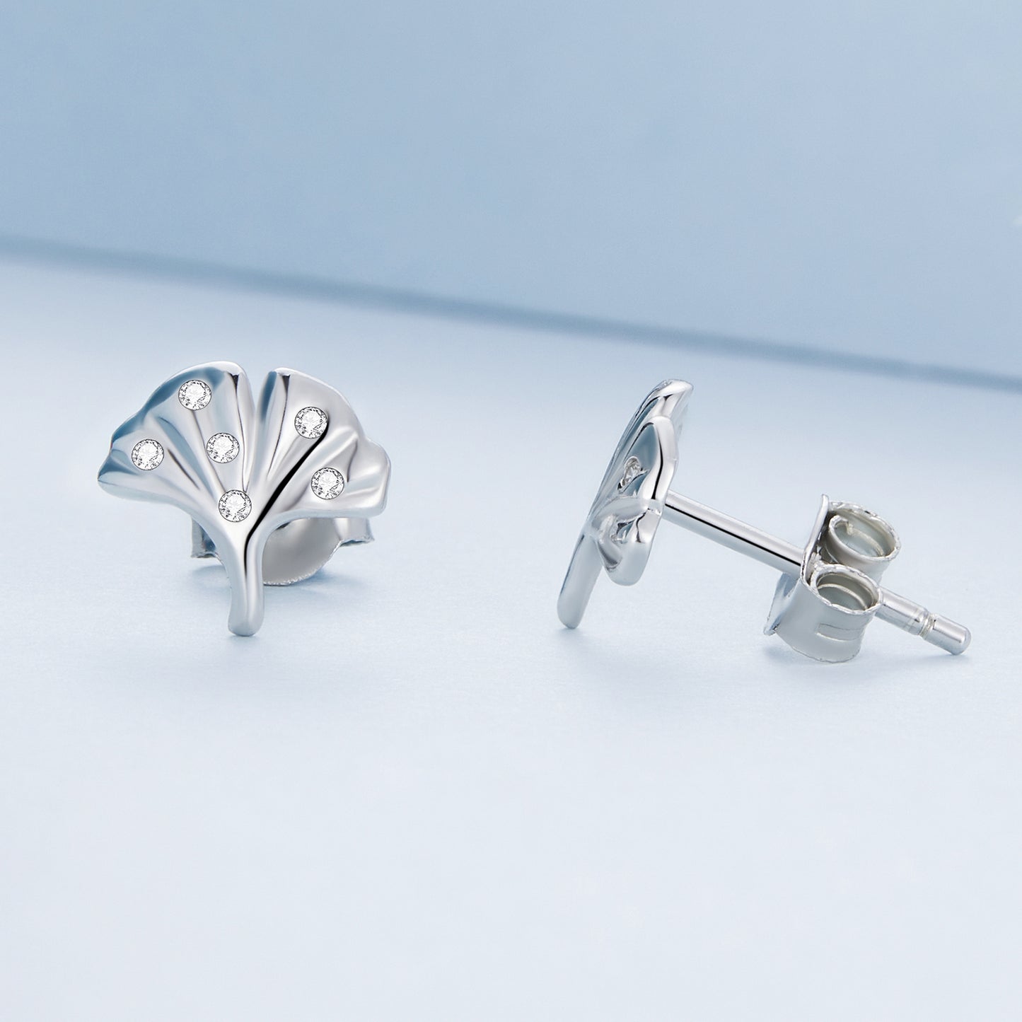 Ginkgo Leaf Stud Earrings