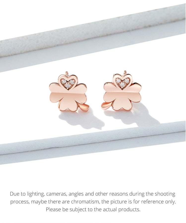 Four-Leaf Clover Hoop Earrings