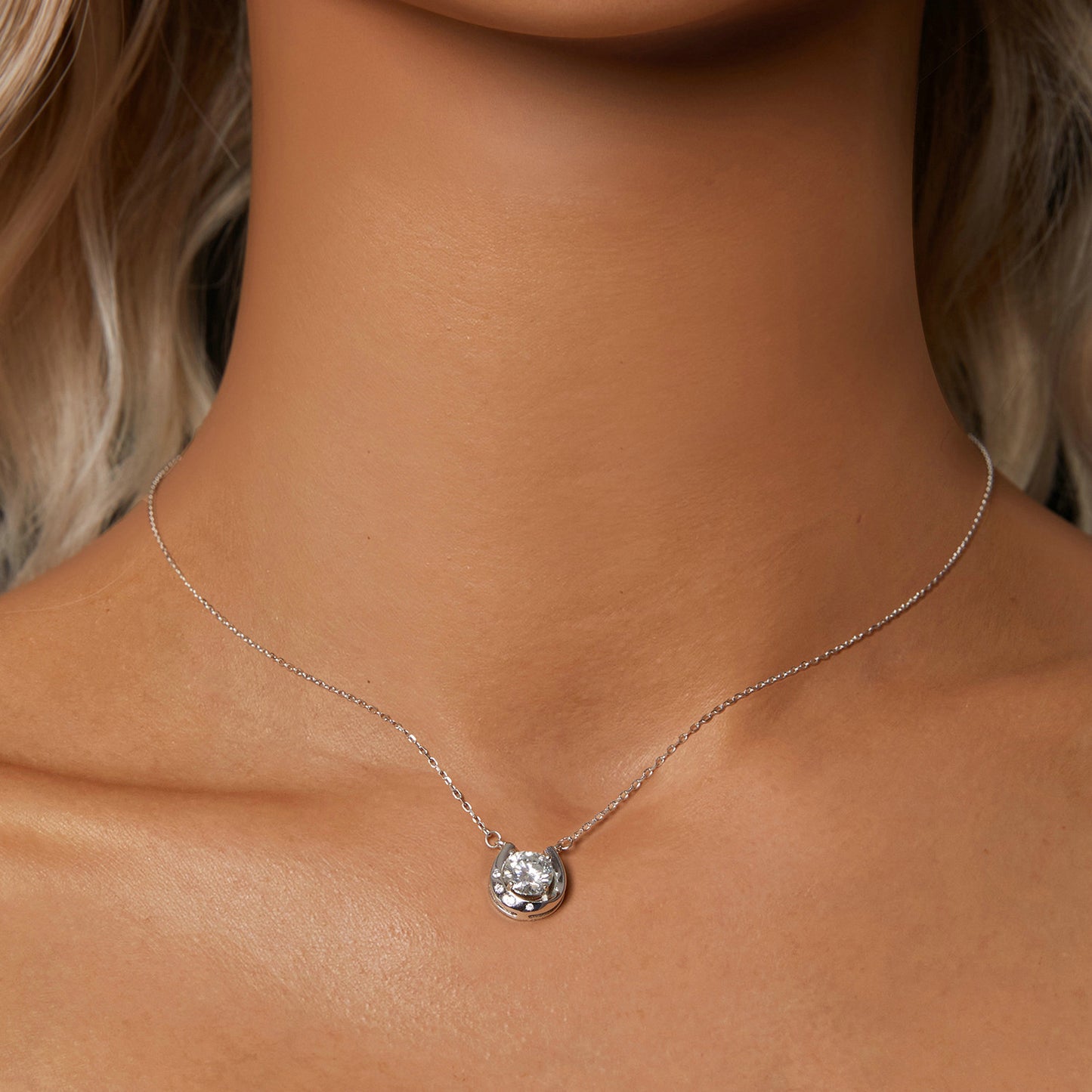 Horseshoe Moissanite Necklace