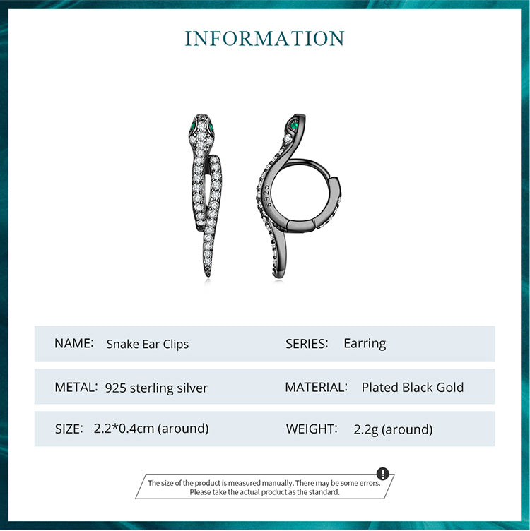 Snake Clip Earrings