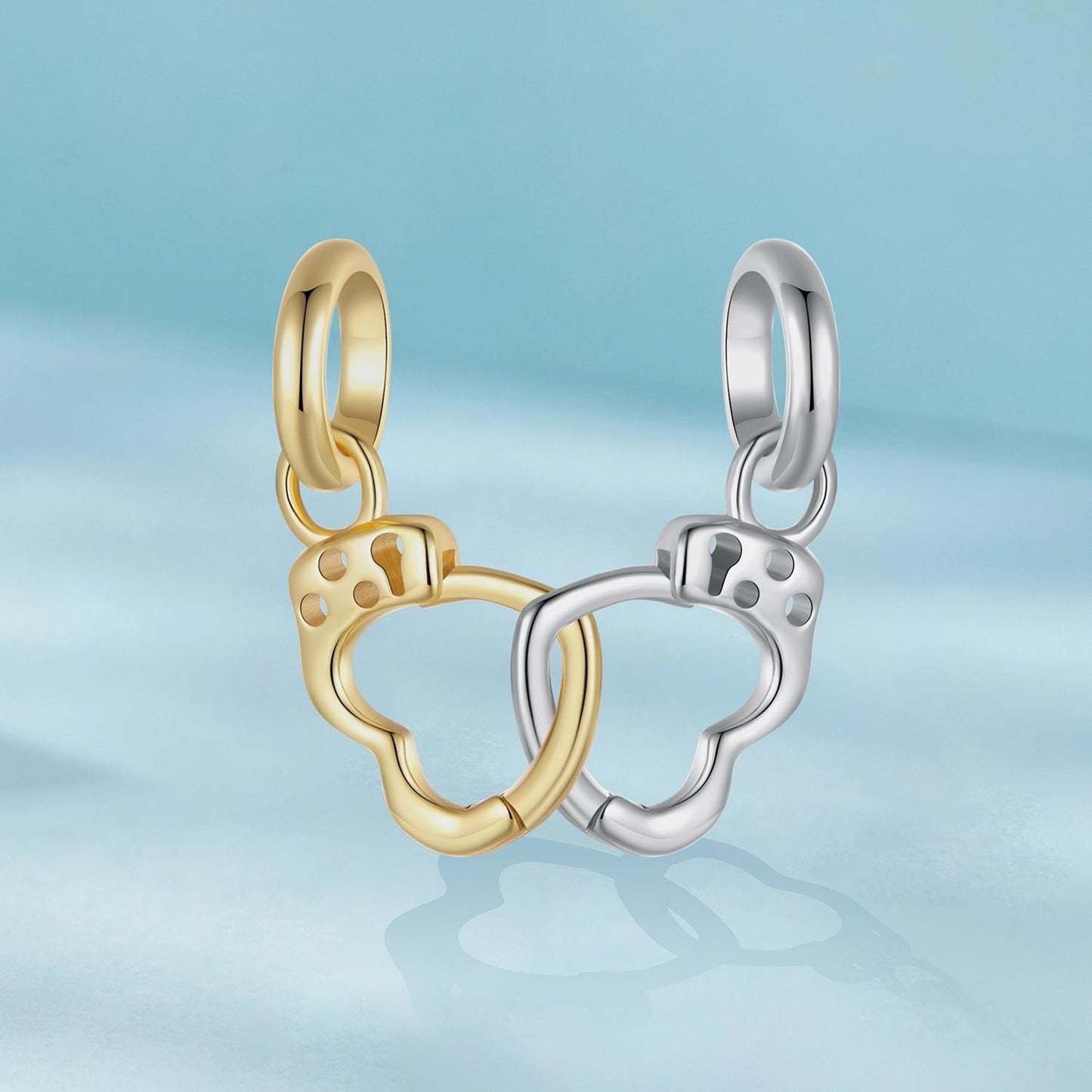 Heart Handcuff Pendant Charm