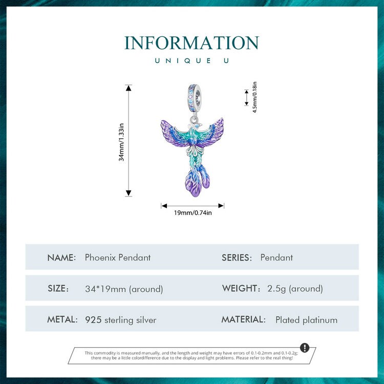 Phoenix Pendant Charm