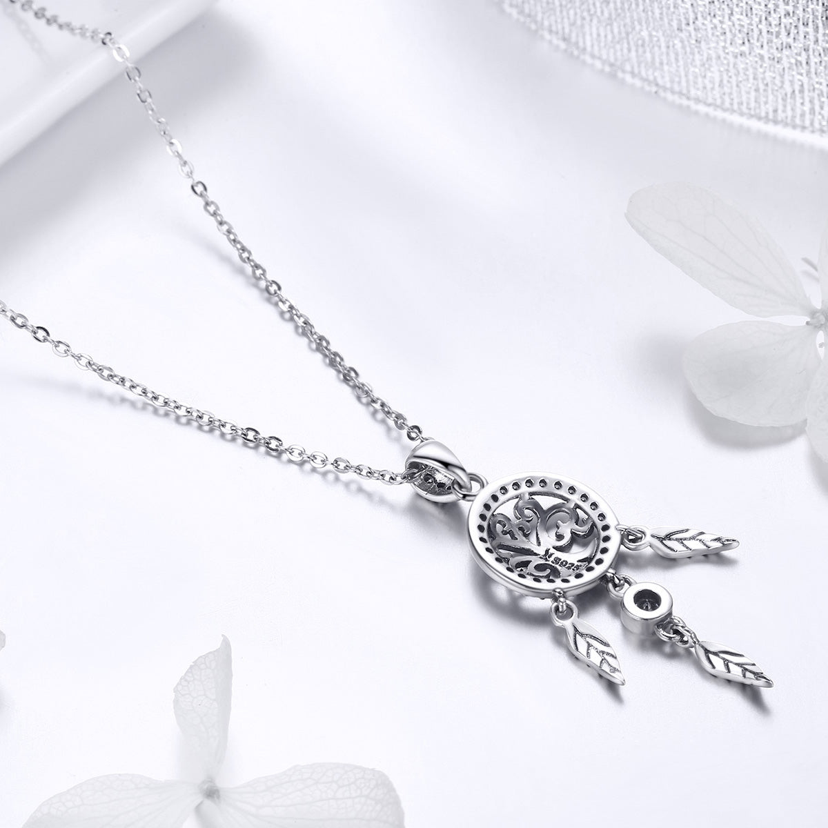 Tree of Life With Wings Sterling Silver Necklace
