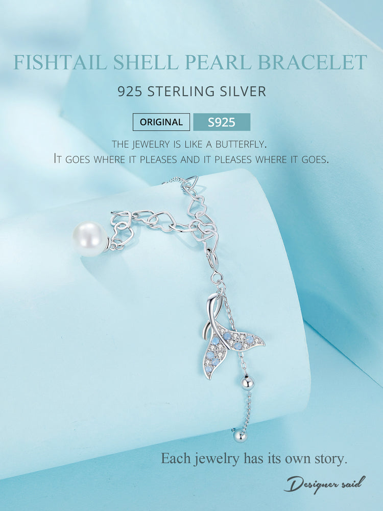 Fishtail Shell Pearl Bracelet