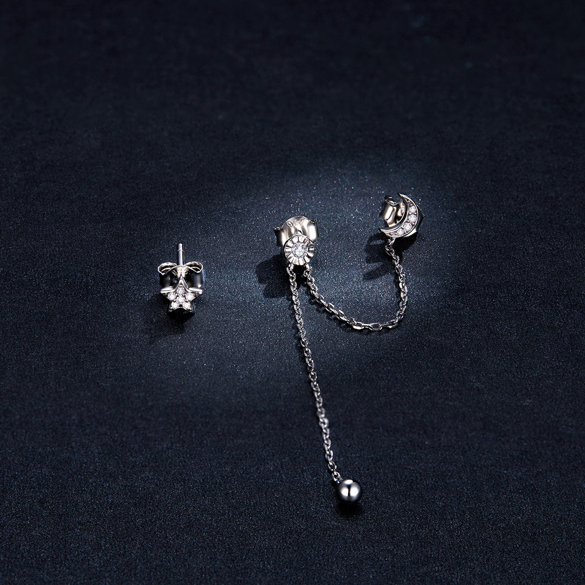 Dreamy Star Moon Hoop Earrings