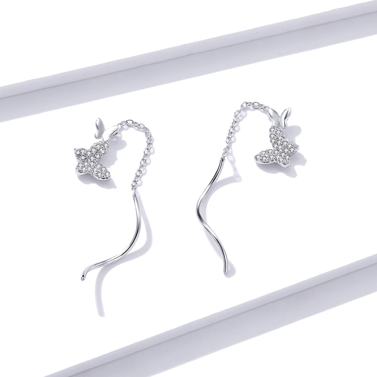 Flying Butterfly Hoop Earrings