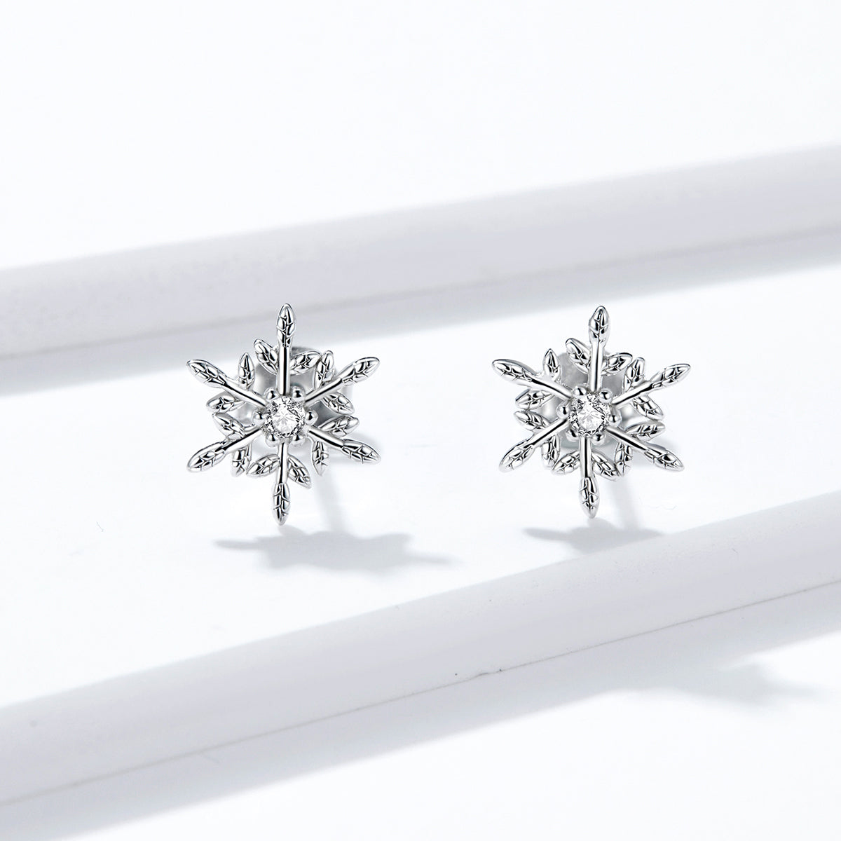 Romantic Snowflake Hoop Earrings