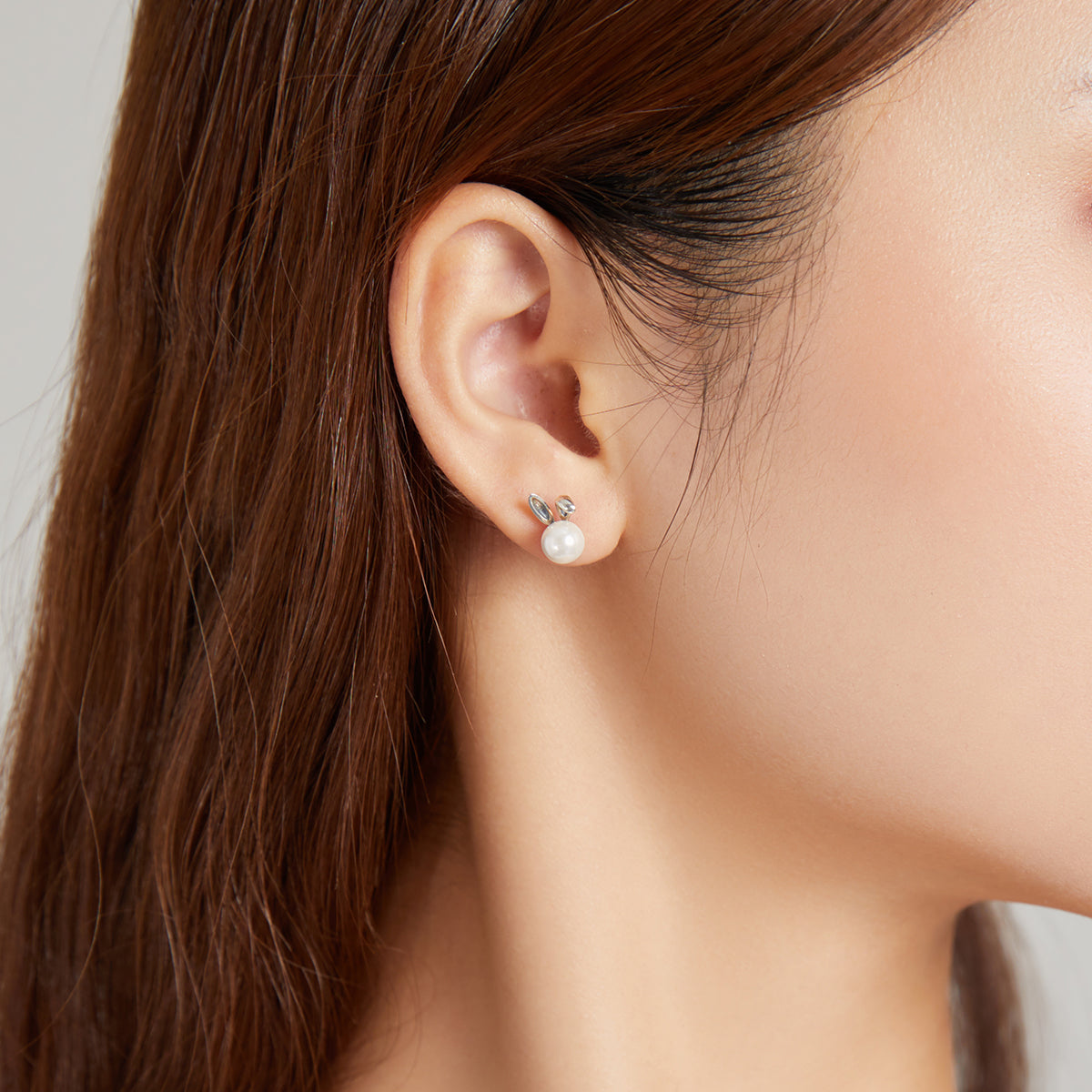 Compact Rabbit Hoop Earrings