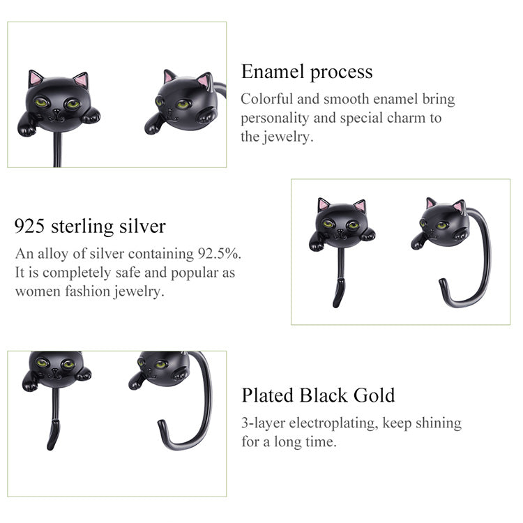 Compact Cat Earrings