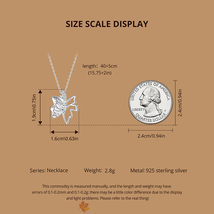 Autumn Leaf Butterfly Necklace