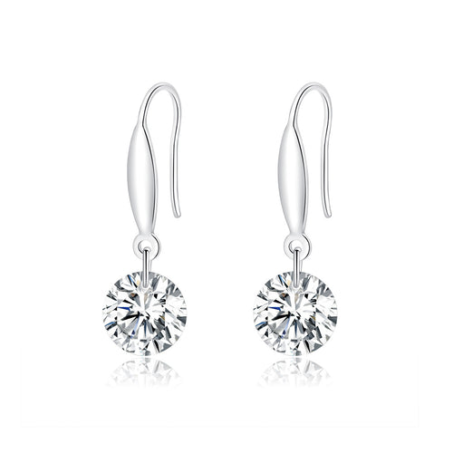 Single Zircon Stud Earrings