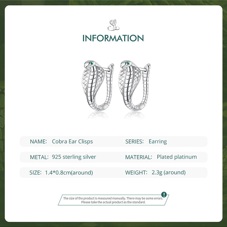 Cobra Clip-On Earrings