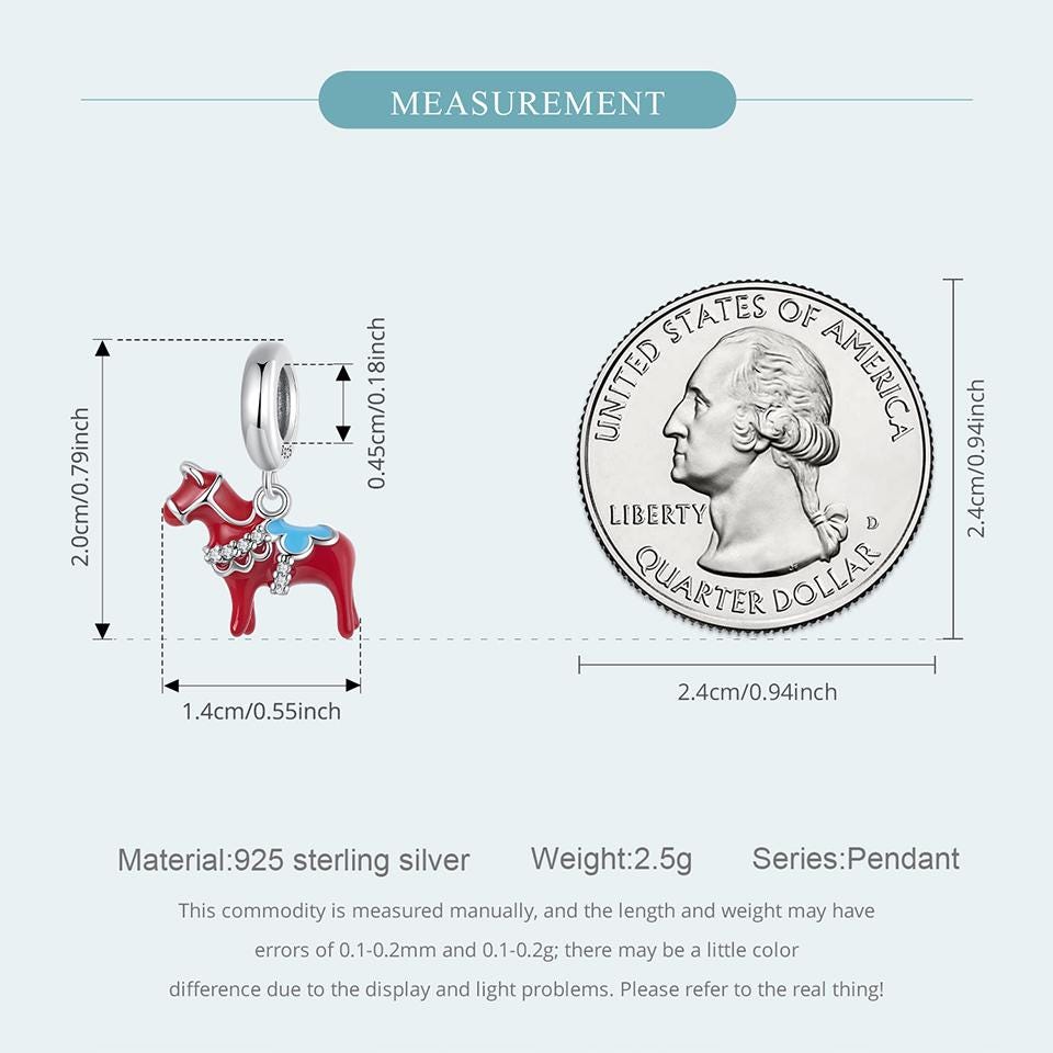 Dala Horse Pendant Charm