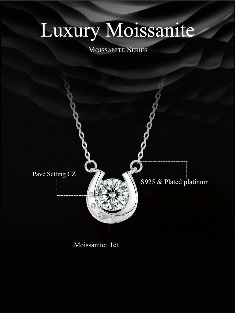 Horseshoe Moissanite Necklace