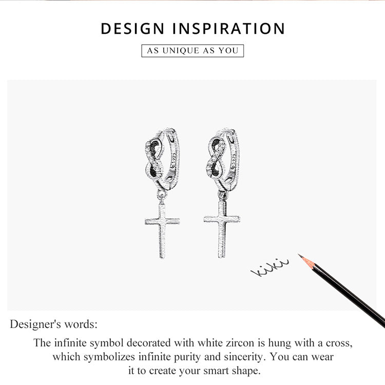 Creative Cross Hoop Earrings