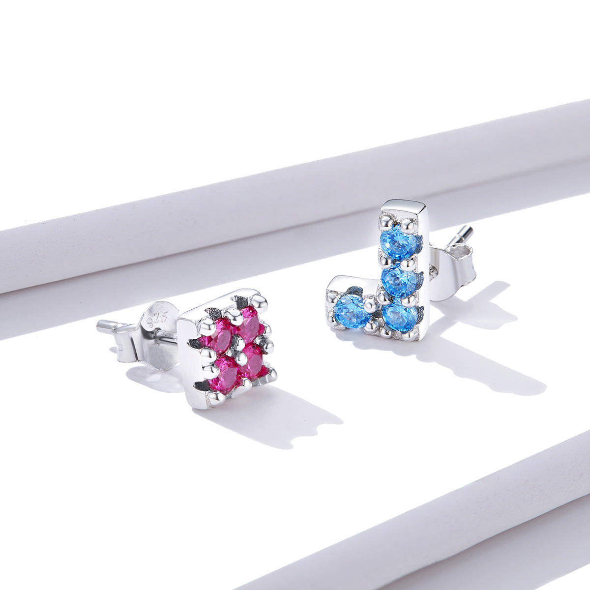 Tetris Hoop Earrings