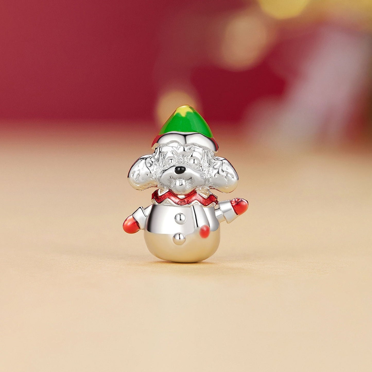 Christmas Snowman Puppy Charm