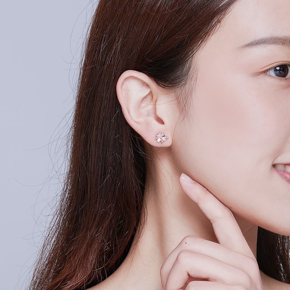 Four-Leaf Clover Hoop Earrings