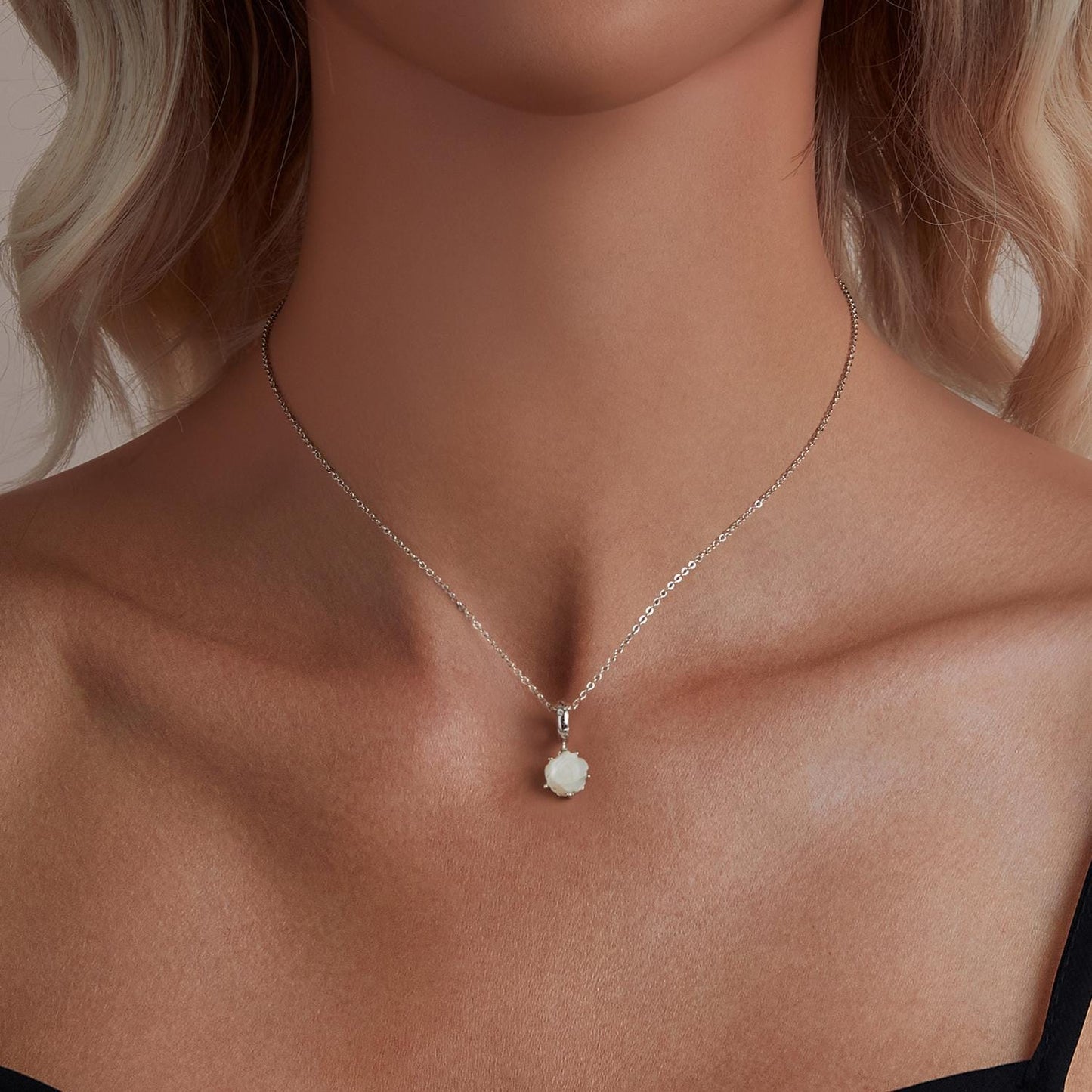 White Rose Pendant Charm