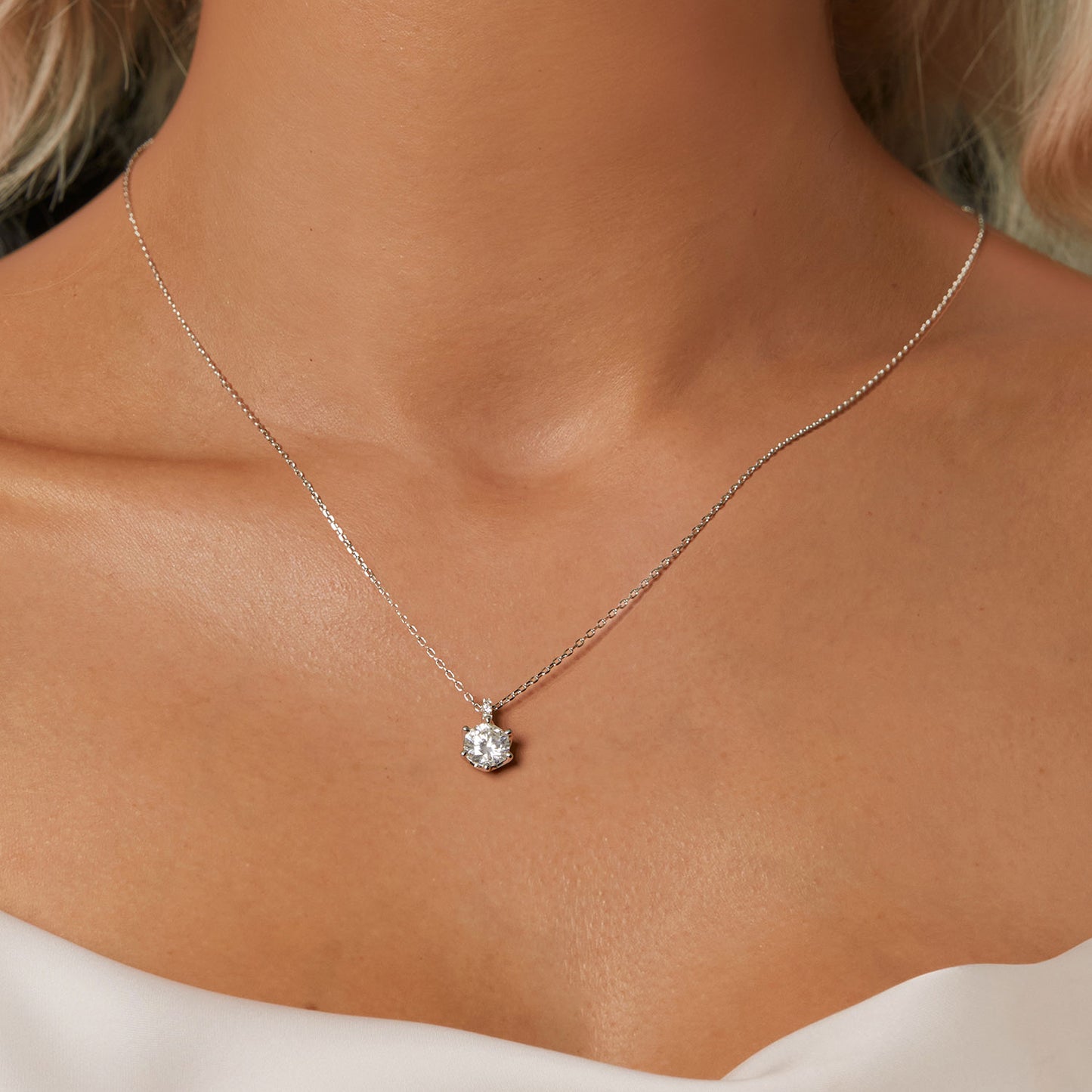 1ct Sparkling Moissanite Necklace