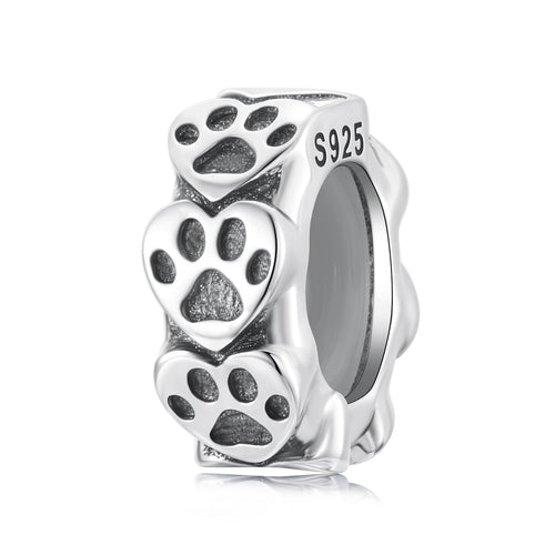 Paw Print Silicone Beads Charm