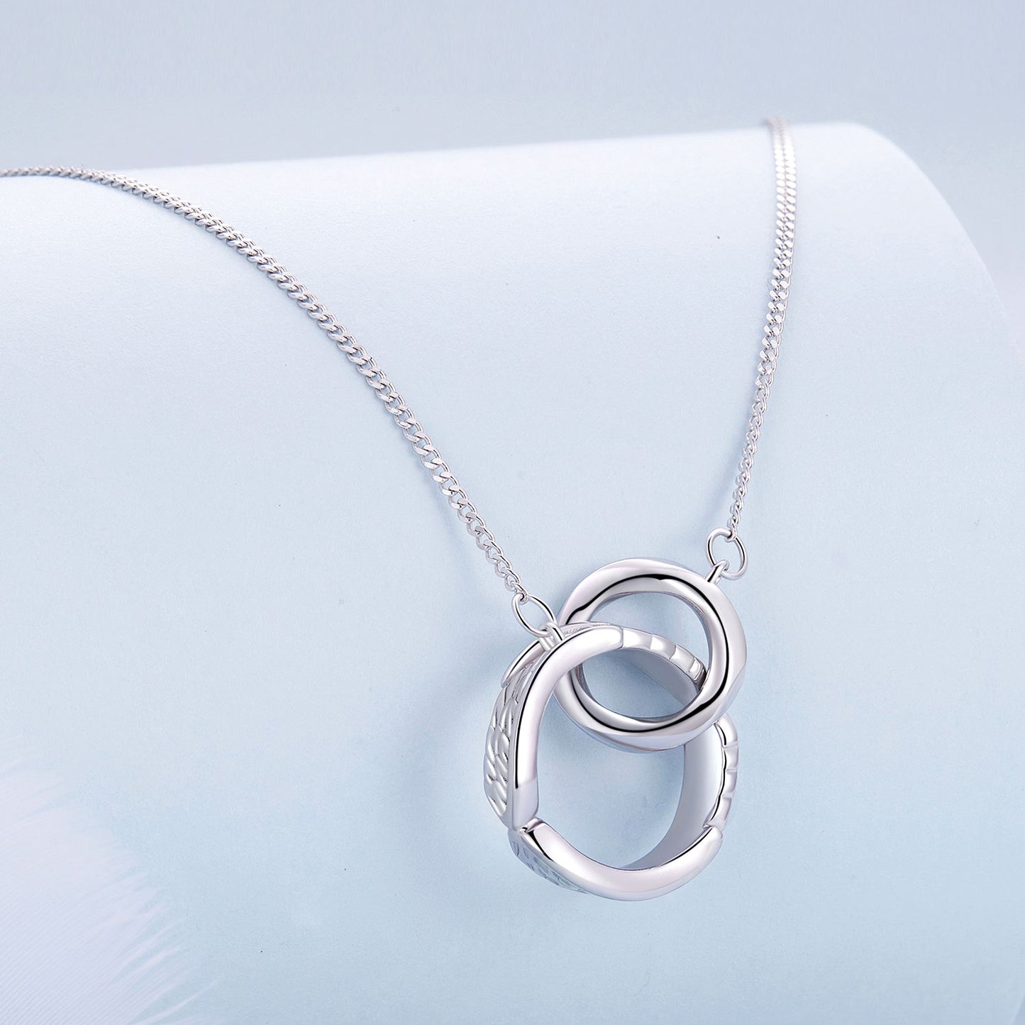 Mobius Double Hoop Necklace