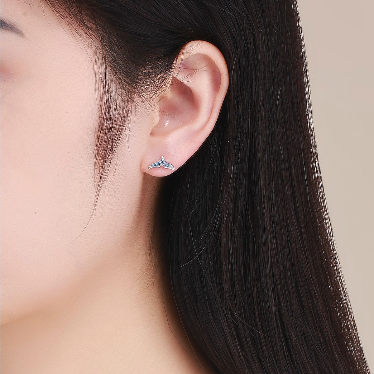 Blue Fishtail Earrings
