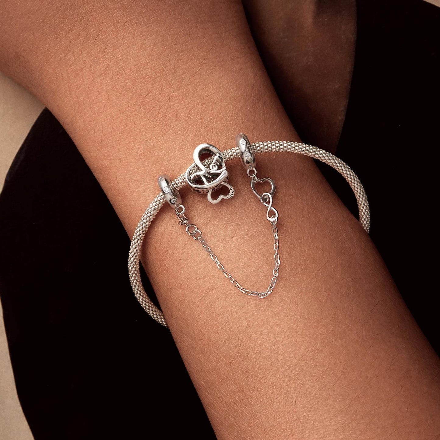 Mother's Day Double Heart Charm