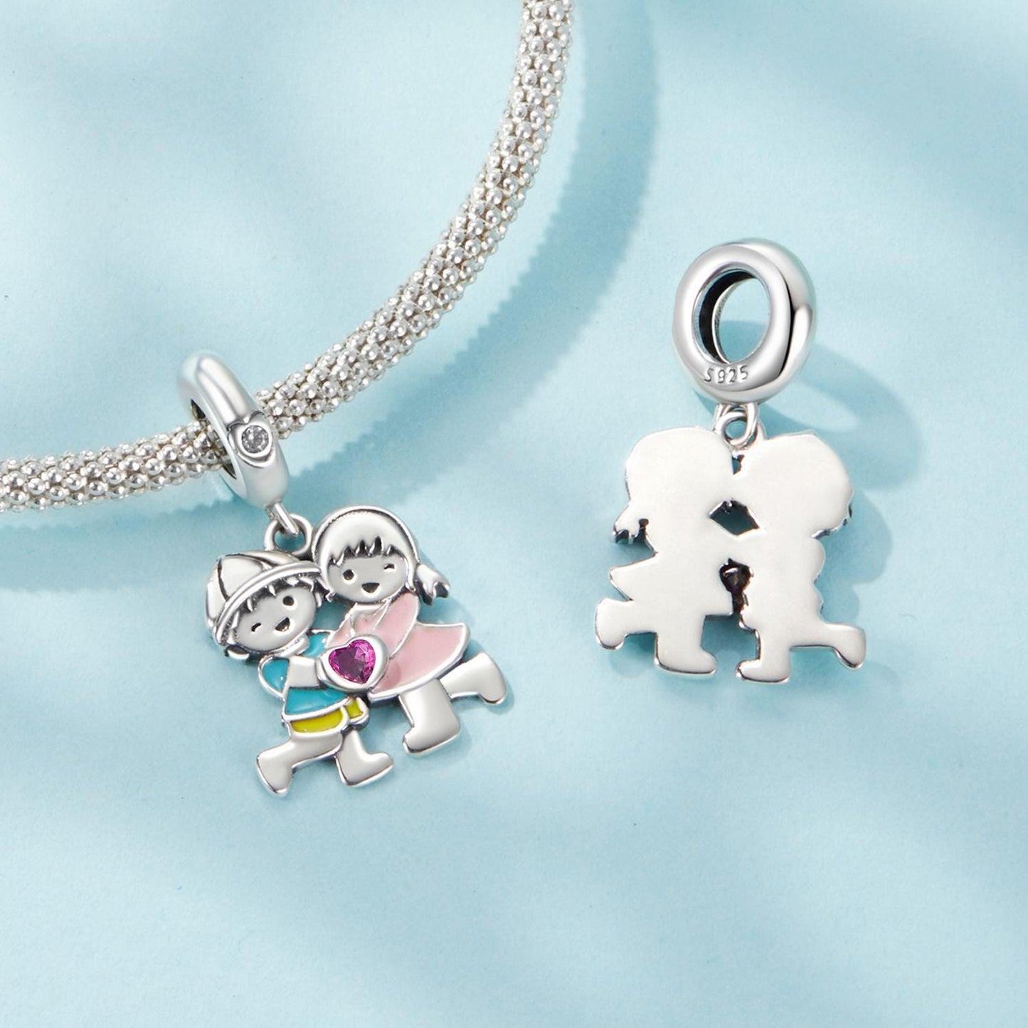 Boy & Girl Pendant Charm