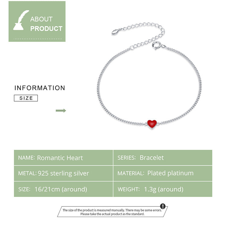 Simple Heart Charm Bracelet