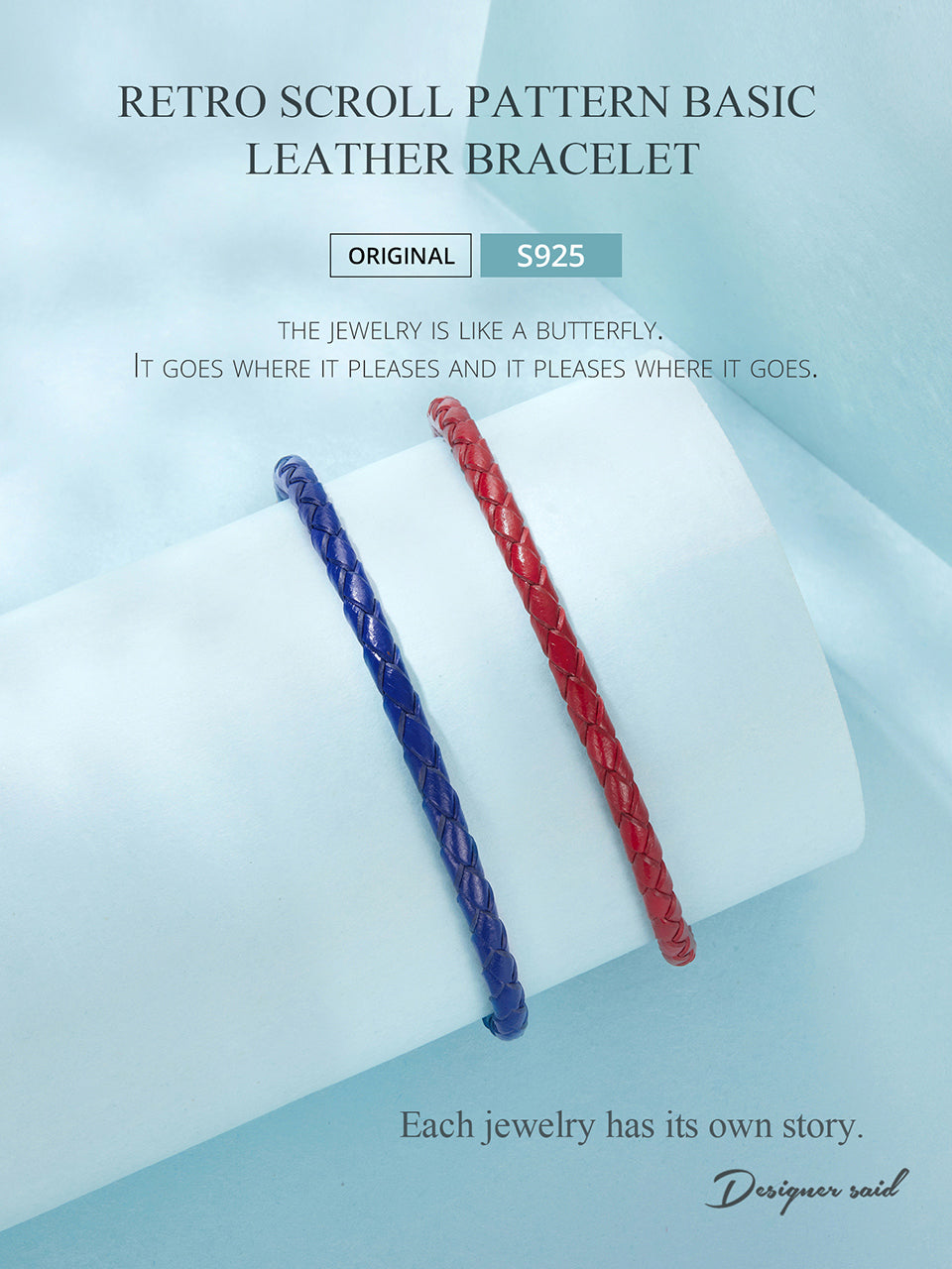 Vintage Scroll Clasp Leather Bracelet