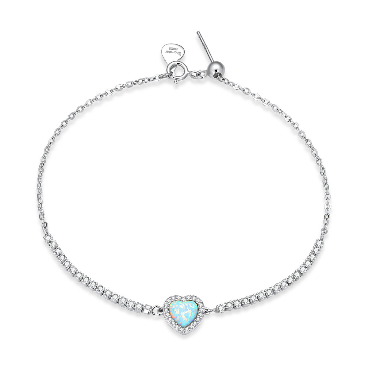 Opal Heart Bracelet