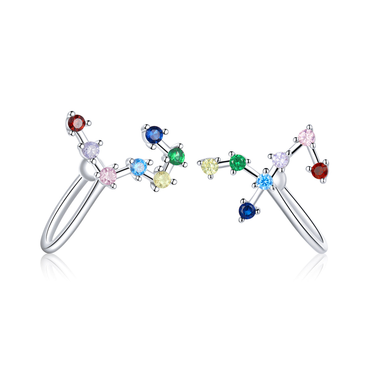 Star Track Hoop Earrings