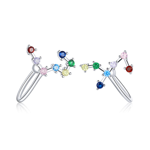 Star Track Hoop Earrings