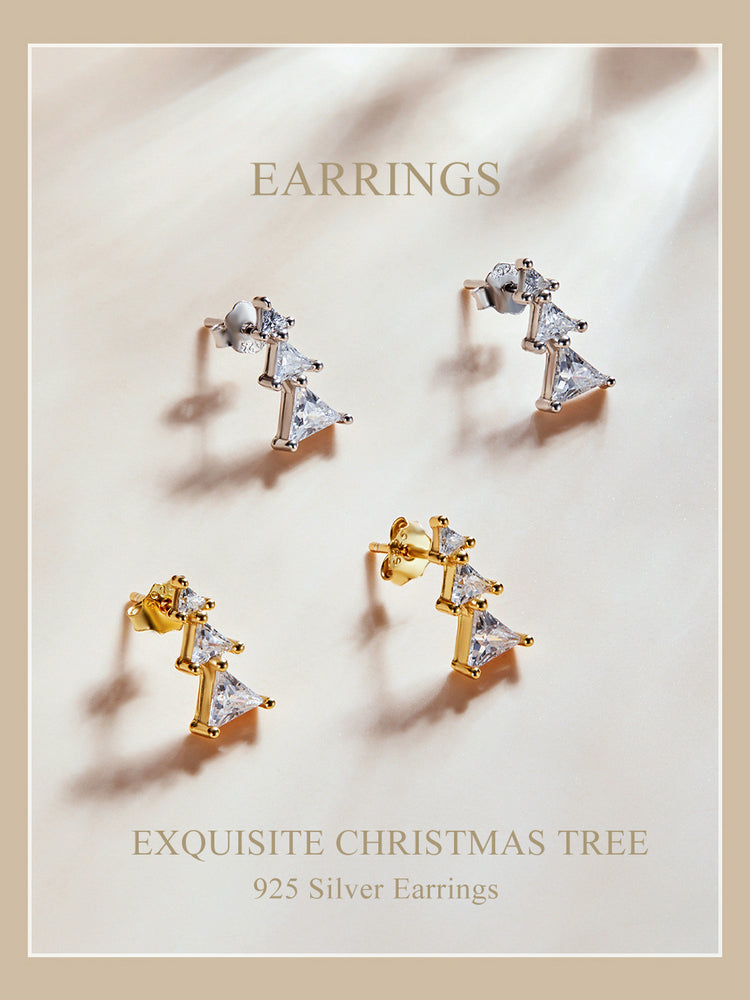 Elegant Christmas Tree Earrings