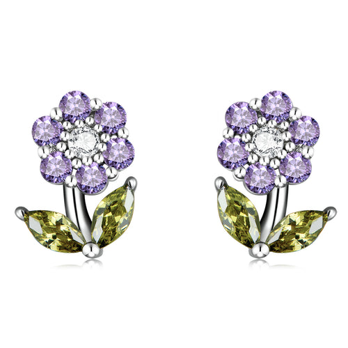 Delicate Flower Stud Earrings