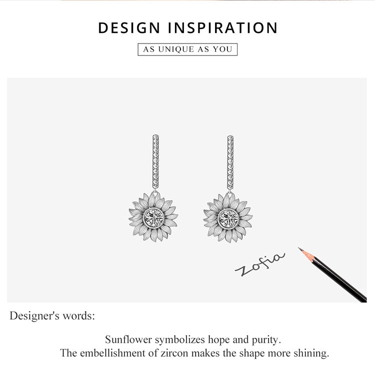 Sunflower Clip-On Earrings