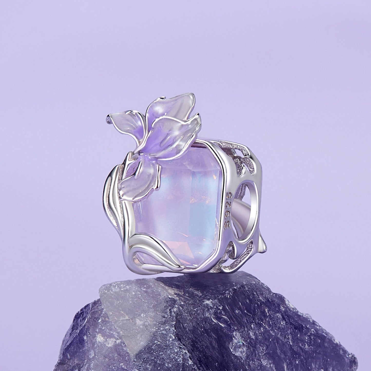 Crystal Iris Charm
