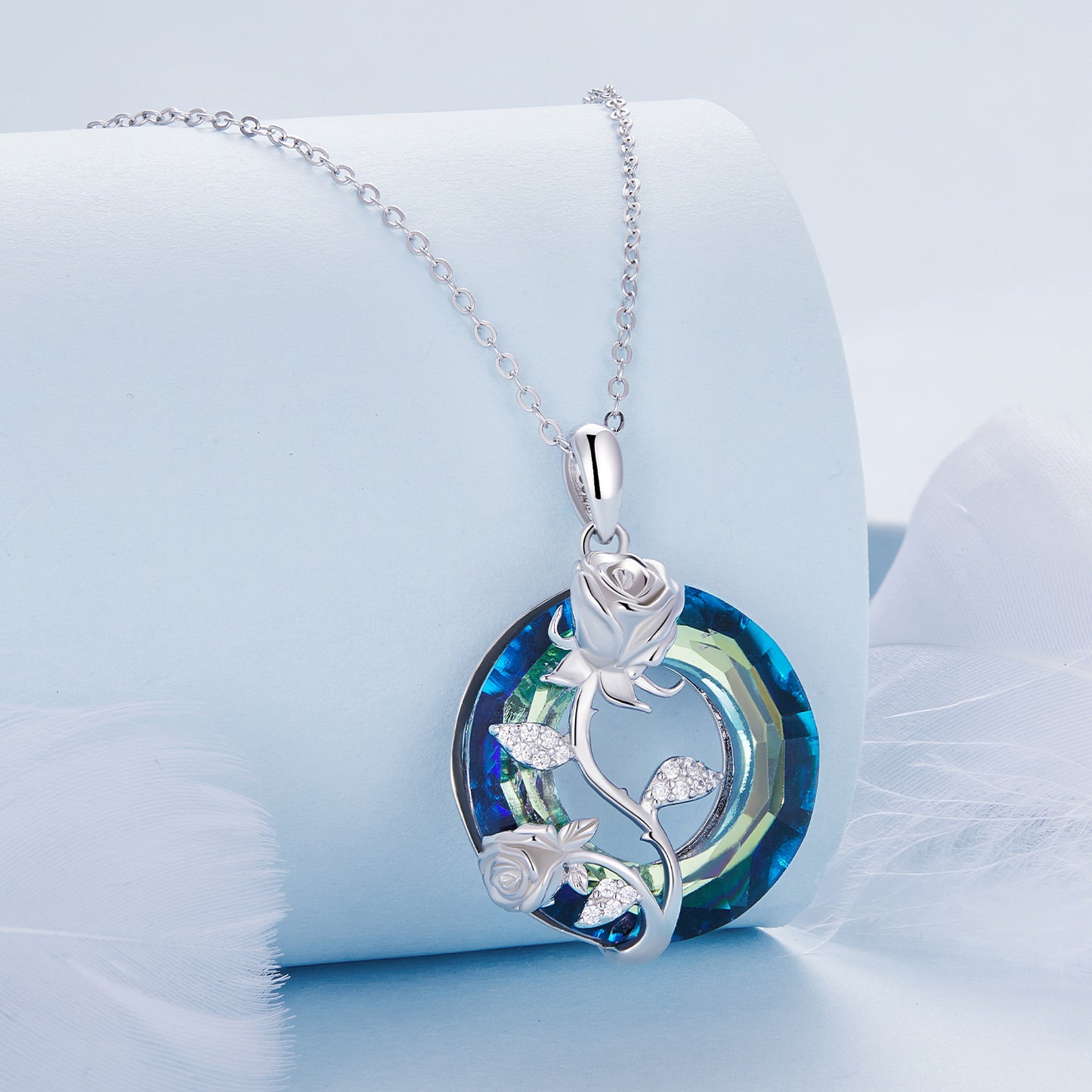 Angelic Ring Rose Necklace