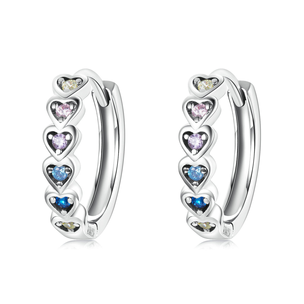 Rainbow Heart Earrings