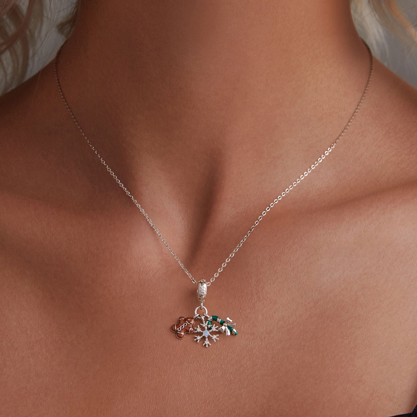 Snowy Christmas Eve Pendant Charm